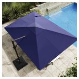 9 ft Cantilever Patio Umbrella Navy Blue