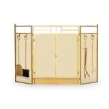 Barton 48" Fireplace Screen 3-Panel Doors