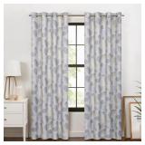 Larissa Leaf Sky Blue Curtain, 50x63, Grommet