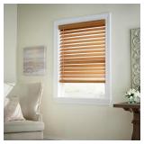 Chestnut Cordless Faux Wood Blinds 29x48