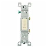 15 Amp Single-Pole Toggle Switch, Light Almond