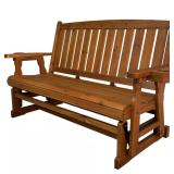 Teak 3-Person Glider with Cup Holders