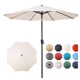 9 ft Round 8-Rib Market Umbrella Creamy Beig