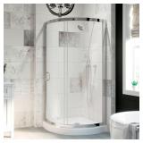Breeze 34-in Corner Shower Kit, Chrome