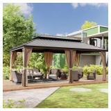 12 ft x 20 ft Aluminum Gazebo with Roof