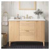 Gabi 48in Rustic Bath Vanity White Top