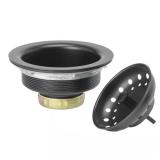 Fixed Post Sink Strainer - Stainless Black
