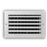 10x6 in. Aluminum Curved Blade Register White
