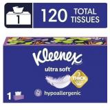 Kleenex Ultra Soft Facial T tissues, 120, 3-ply