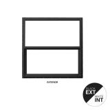 Select Series Single Hung Window, Black/White
