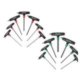 14-Piece T-Handle SAE & MM Hex Key Set