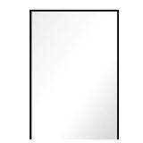 26x38in Polystyrene Frame Mirror, Black