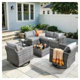 Part of Mirada Wicker Outdoor Sectional Set