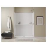 Traverse 34x72 in. Shower End Wall White