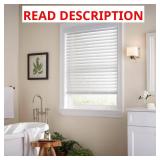 White Cordless Faux Wood Blinds 2" Slats 54x54 "N