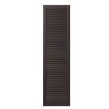 12 in. x 59 in. Open Louvered Shutters Brown