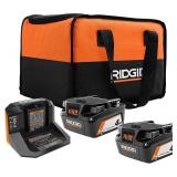 RIDGID 18V Lithium 4.0Ah Battery Starter Kit