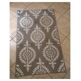 Gray and White Rug
