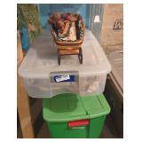 Holiday Sled and Decorations Lot.