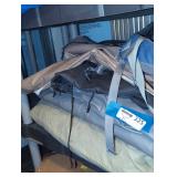 Air mattresses and Adidas bag shelf lot.