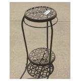 Metal plant stand.