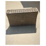 Woven storage chest.