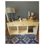 Cream-Colored Storage Console with Drawers