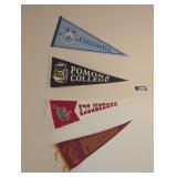 4 University team pennants.