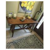 Wooden table.