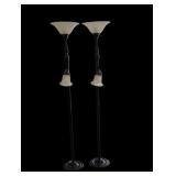 Pair of standing lamps.