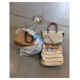 Trio of purses and bag of women