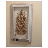 Framed Floral Display with Dried Elements.