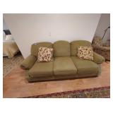 Green Couch with Pillows