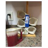 Handmade Coffee Mugs and Holder