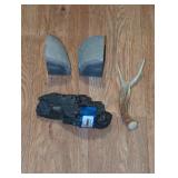 Rustic Decor Set: Geode Slices, Antler, and