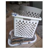 Laundry Baskets and Hangers Lot