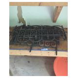 Small black plastic garden fence.