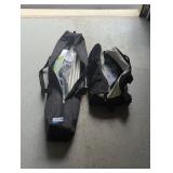 Pickle ball net and accessories lot.