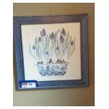 Framed painting.