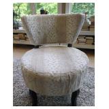 Pier 1 Fuzzy Round White Chair