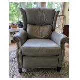 Grey Leather Recliner Chair