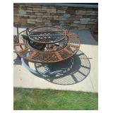 Outdoor Fire Pit with Log Holder.