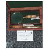 Sherlock Holmes Desk Set with Magnifier.