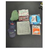 Assorted Household Items and Caps Lot