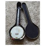 Banjo and case.