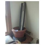 Planters and composite edging and landscape