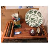 Wooden Tray with Contents