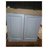 30.5 in. Single Sink Gray Bath Vanity with White