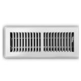 4 in. x 12 in. Floor Register, White