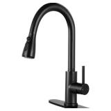 1-Handle Pull-Down Kitchen Faucet, Matte Black